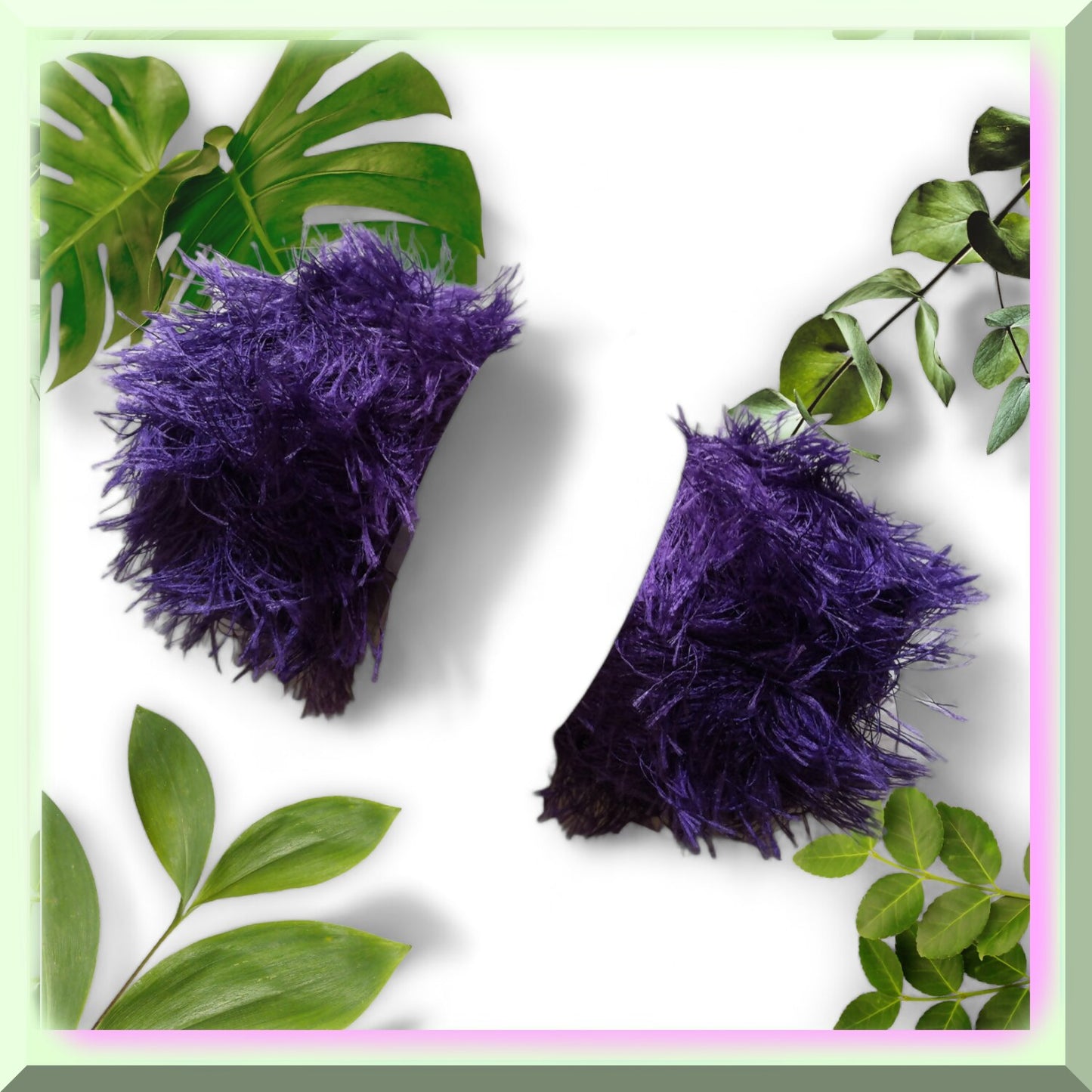 Purple Pizzazz Yarn 100g, 164 Yards, Purple Fluffy Lash Fiber