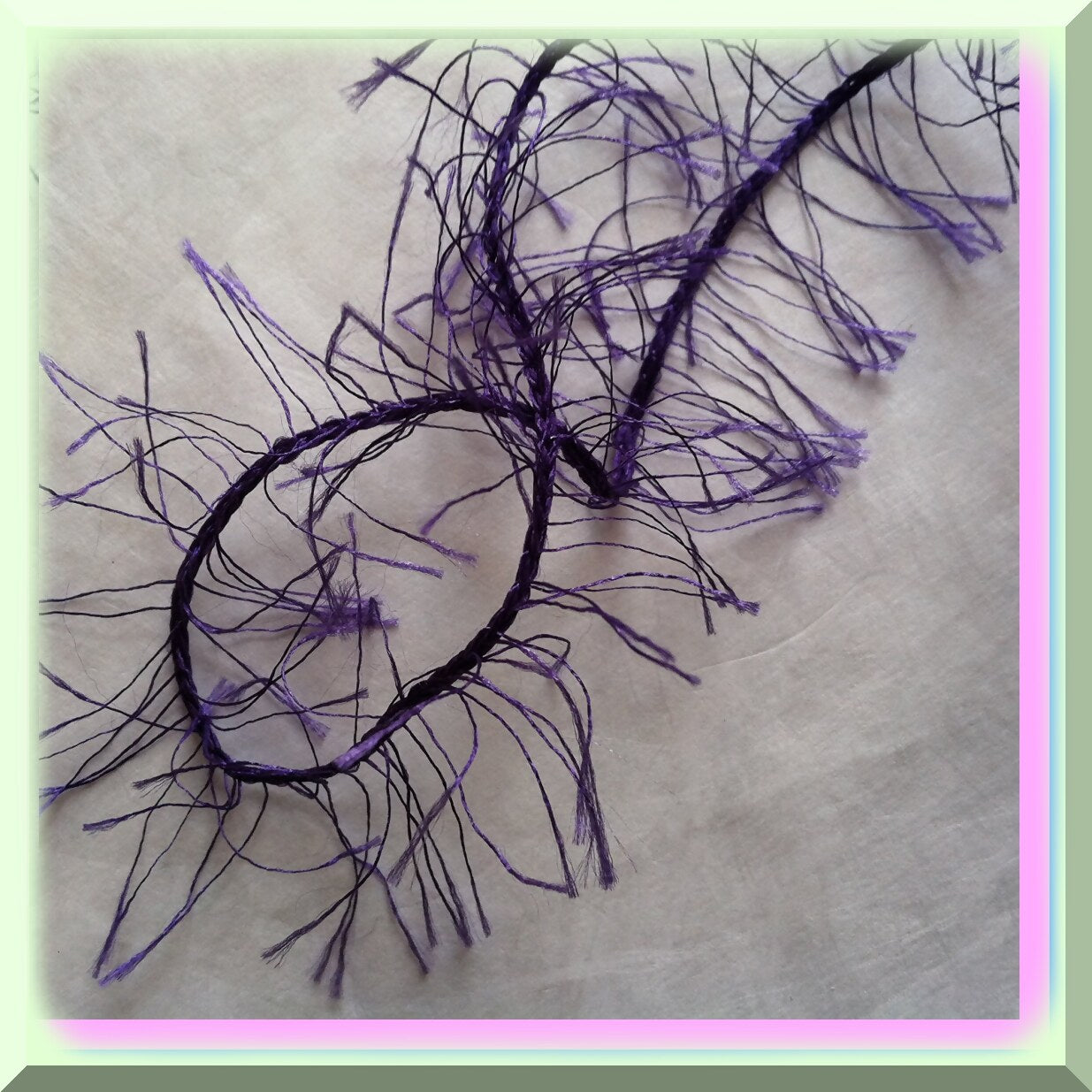 Purple Pizzazz Yarn 100g, 164 Yards, Purple Fluffy Lash Fiber