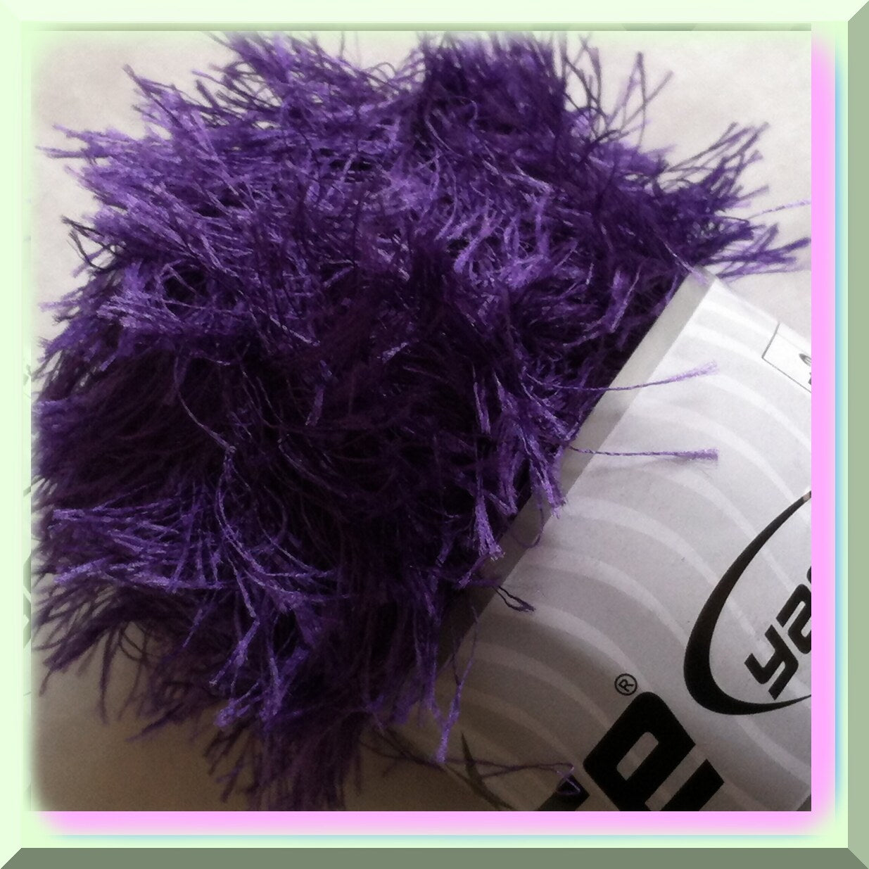 Purple Pizzazz Yarn 100g, 164 Yards, Purple Fluffy Lash Fiber