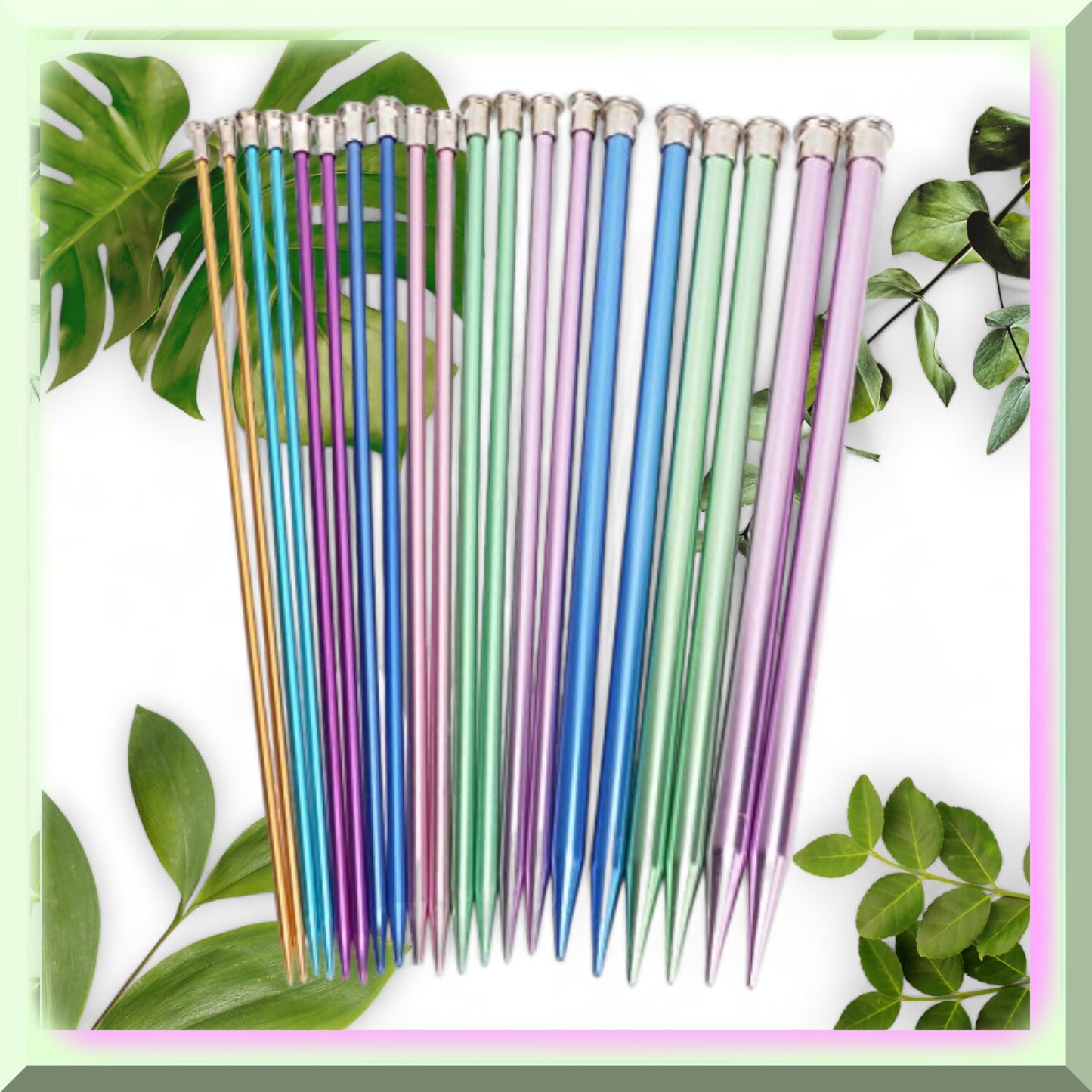 KnitPro CraftyStix Aluminum Knitting Needles Set 10 Pairs