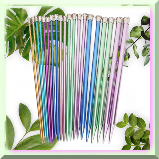 KnitPro CraftyStix Aluminum Knitting Needles Set 10 Pairs