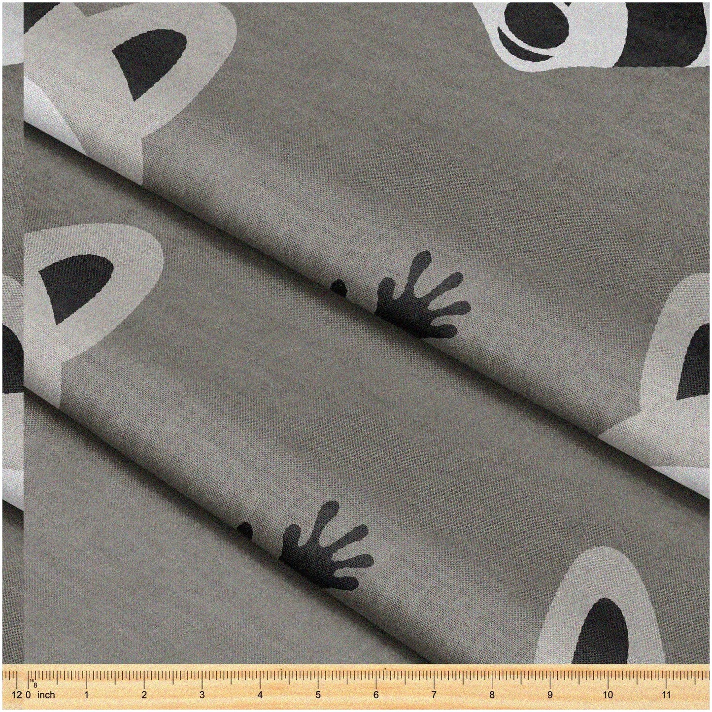 Raccoon Flat Graphics Fabric 58" x 1 Yard