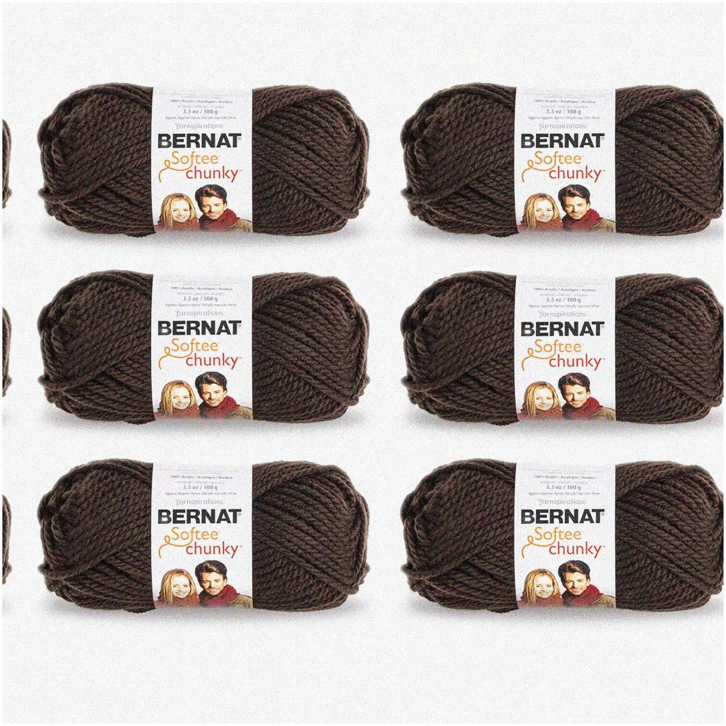 Chunky Yarn Bundle Dark Taupe 6-Pack