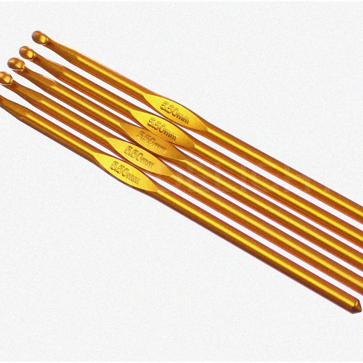 Aluminum Crochet Hooks Set 6" 5.5mm 5-Pack