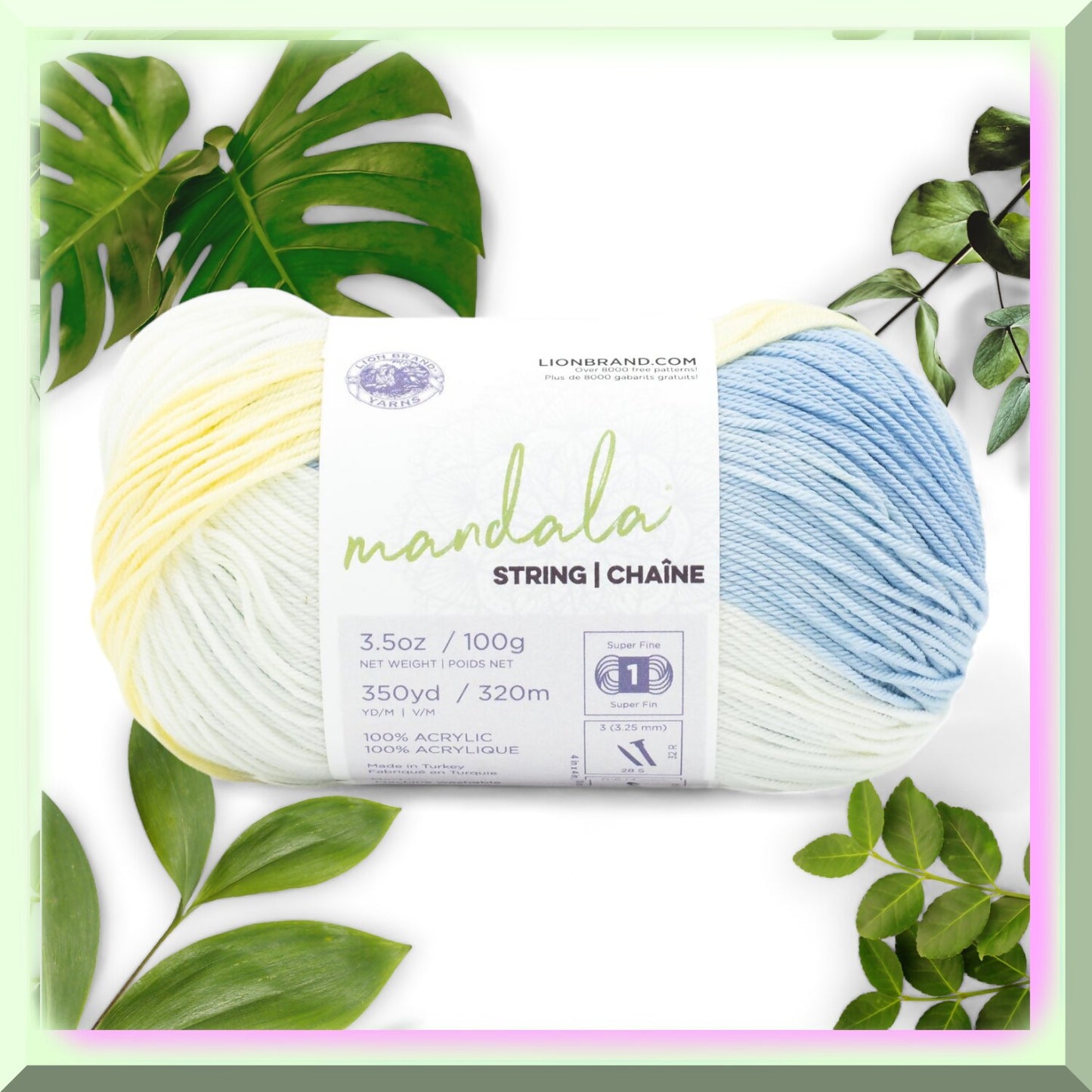 Self-Striping Acrylic Yarn 3.5 oz 350 yards