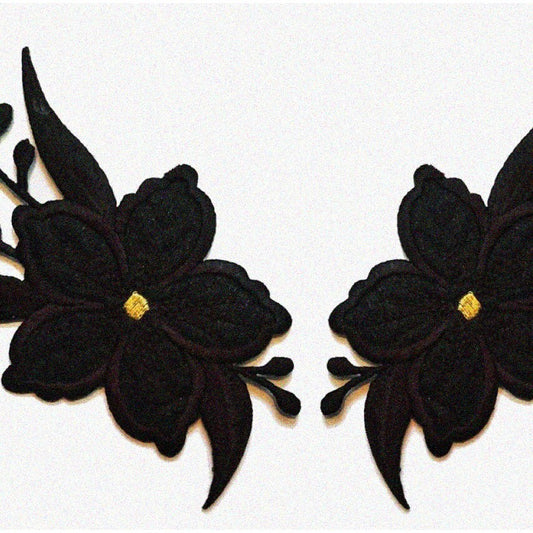 Wildflower Lace Blossom Embroidery Patch for Clothing