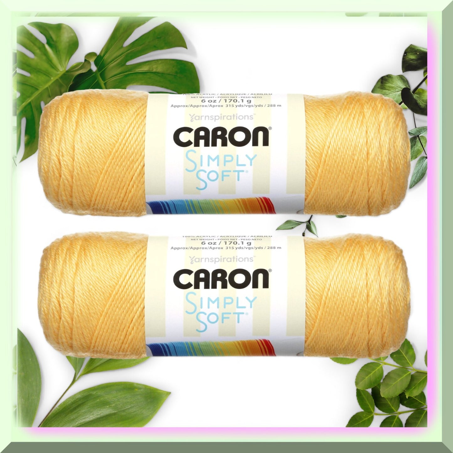 2-Pack Soft Acrylic Yarn in Various Colors