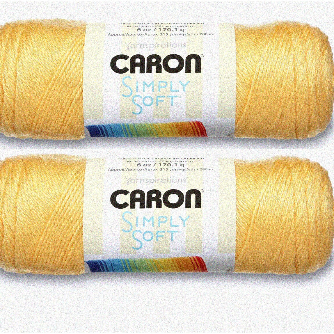 2-Pack Soft Acrylic Yarn in Various Colors