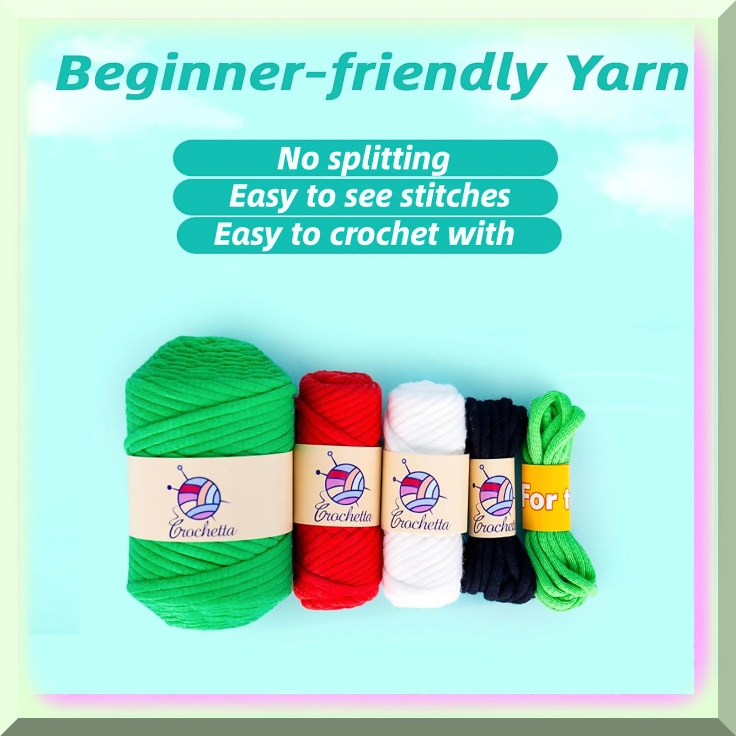 Chunky Crochet Mushroom Frog Animal Kit with Supplies
