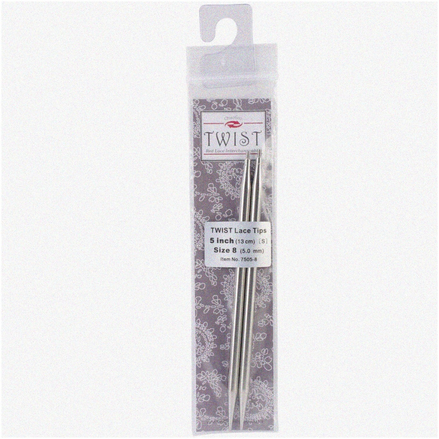 Red Lace Interchangeable Circular Needles 5-Inch Size 8/5mm