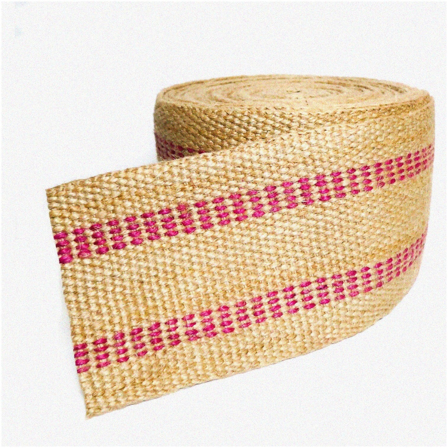 Rustic Stripe Jute Webbing Upholstery Trim 3.5" x 10 Yards