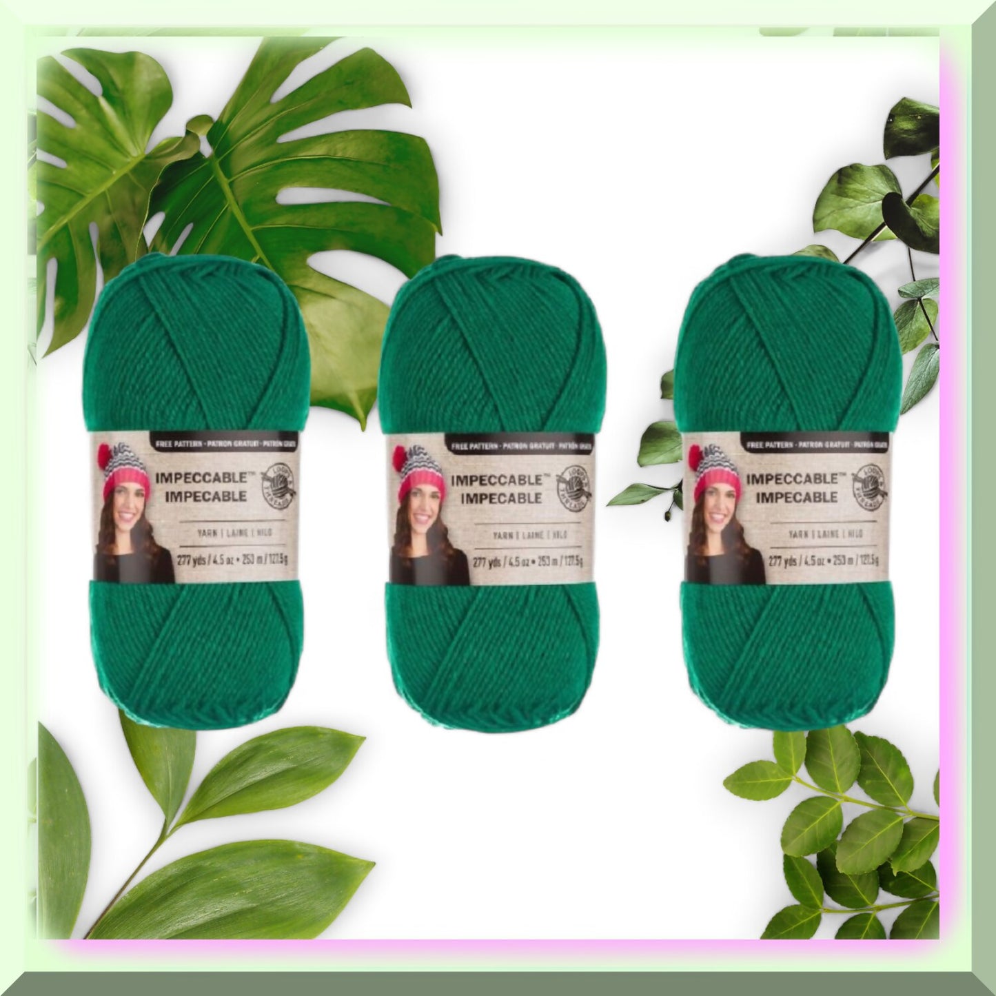 EcoChic Greenery 100% Organic Yarn 4.5 oz Pack of 3