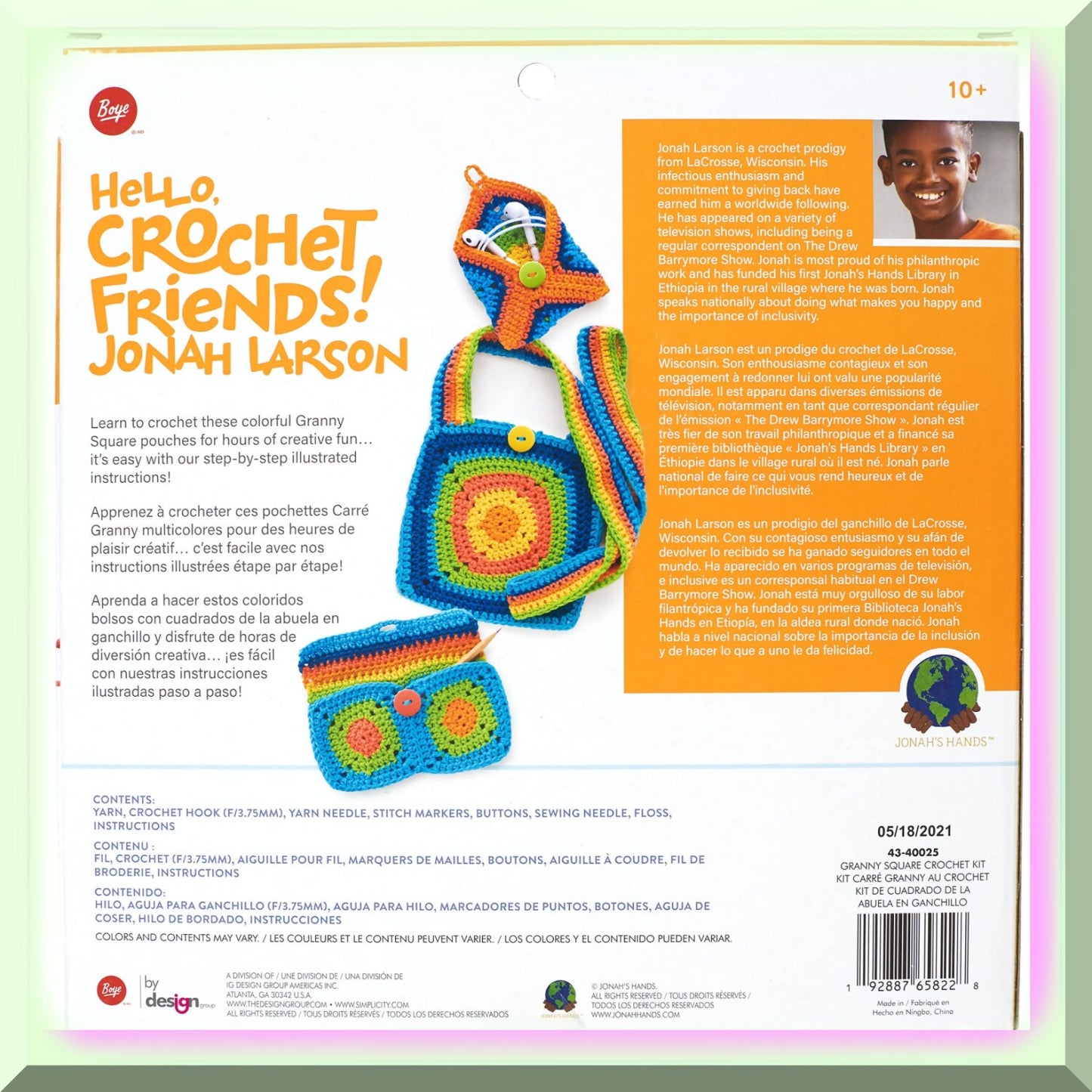 Colorful Crochet Kit with Multicolor Yarn and Accessories