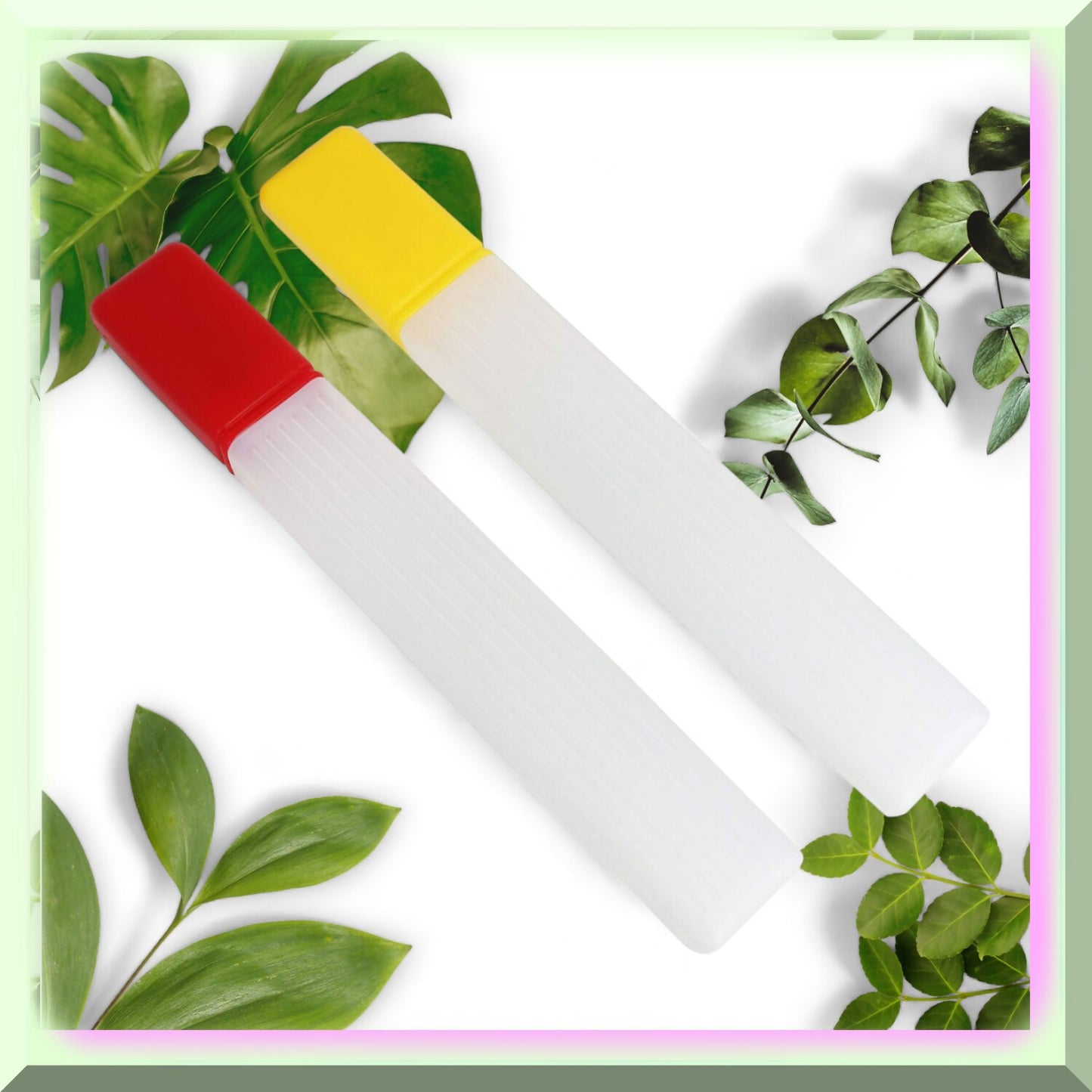 Vibrant Plastic Needle Storage Tubes Red Yellow 41cm