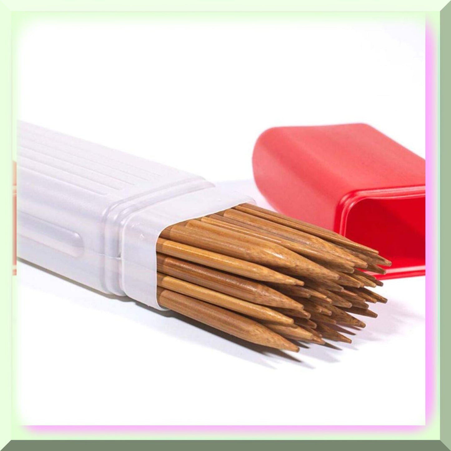 Vibrant Plastic Needle Storage Tubes Red Yellow 41cm