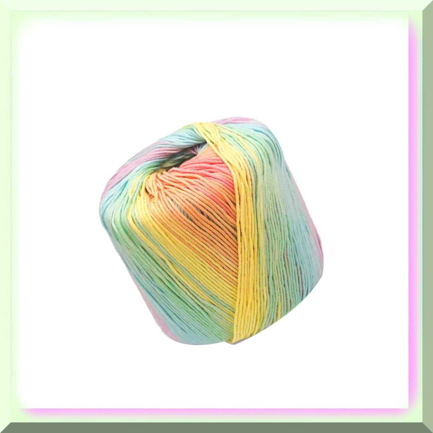 Rainbow Gradient Cotton Yarn 133M