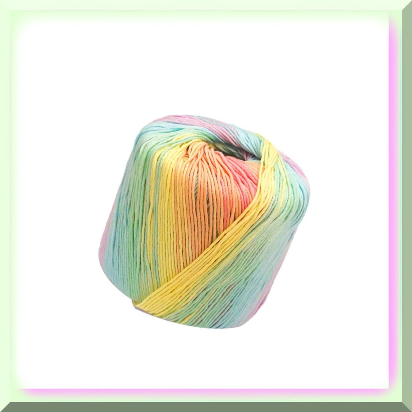 Rainbow Gradient Cotton Yarn 133M