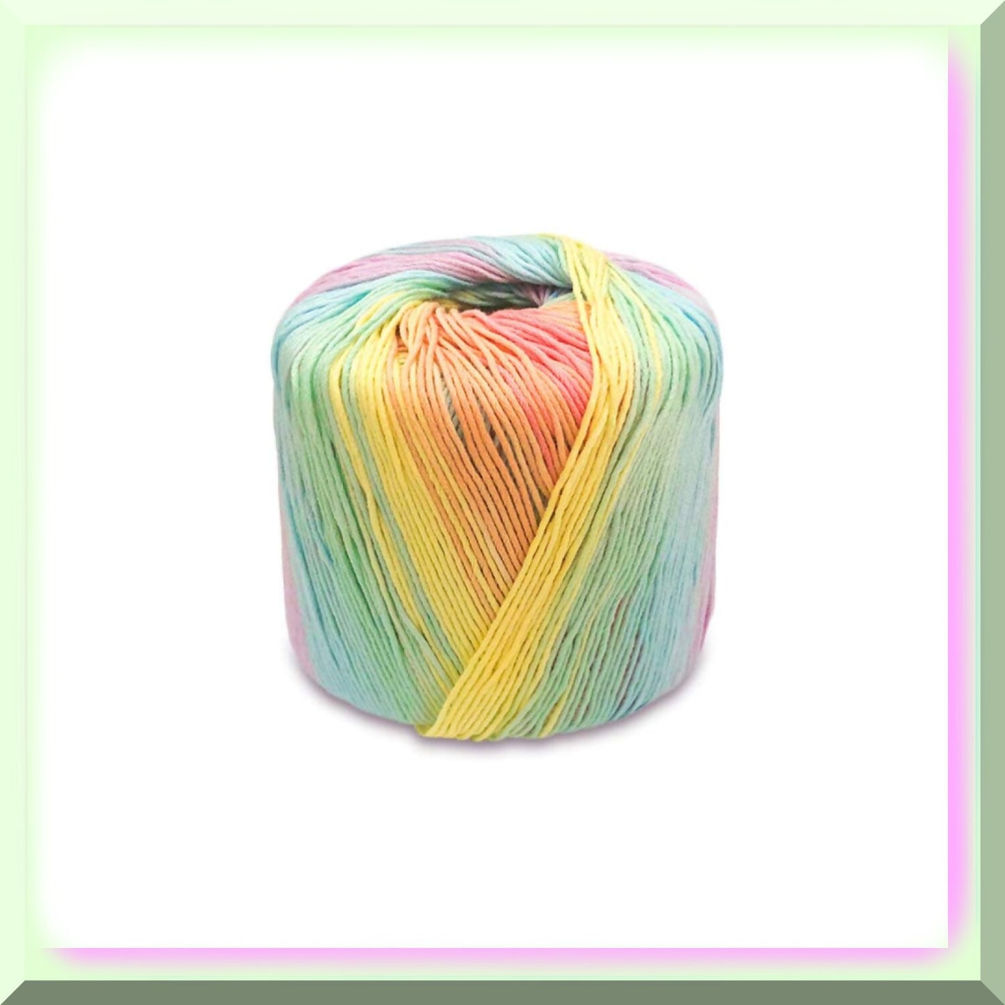 Rainbow Gradient Cotton Yarn 133M