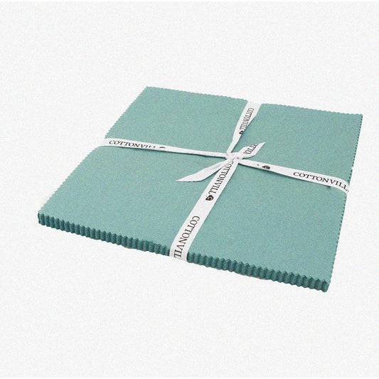 Cotton Quilt Square Set 30 Solid 10in 32-Cameo Blue