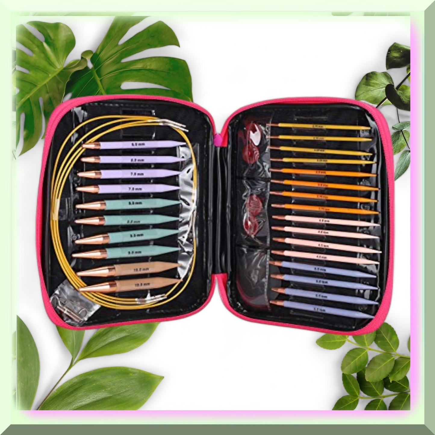 13 Pairs Circular Knitting Needles Set with Storage Case