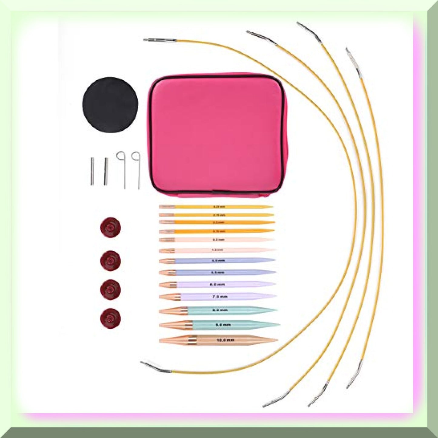 13 Pairs Circular Knitting Needles Set with Storage Case