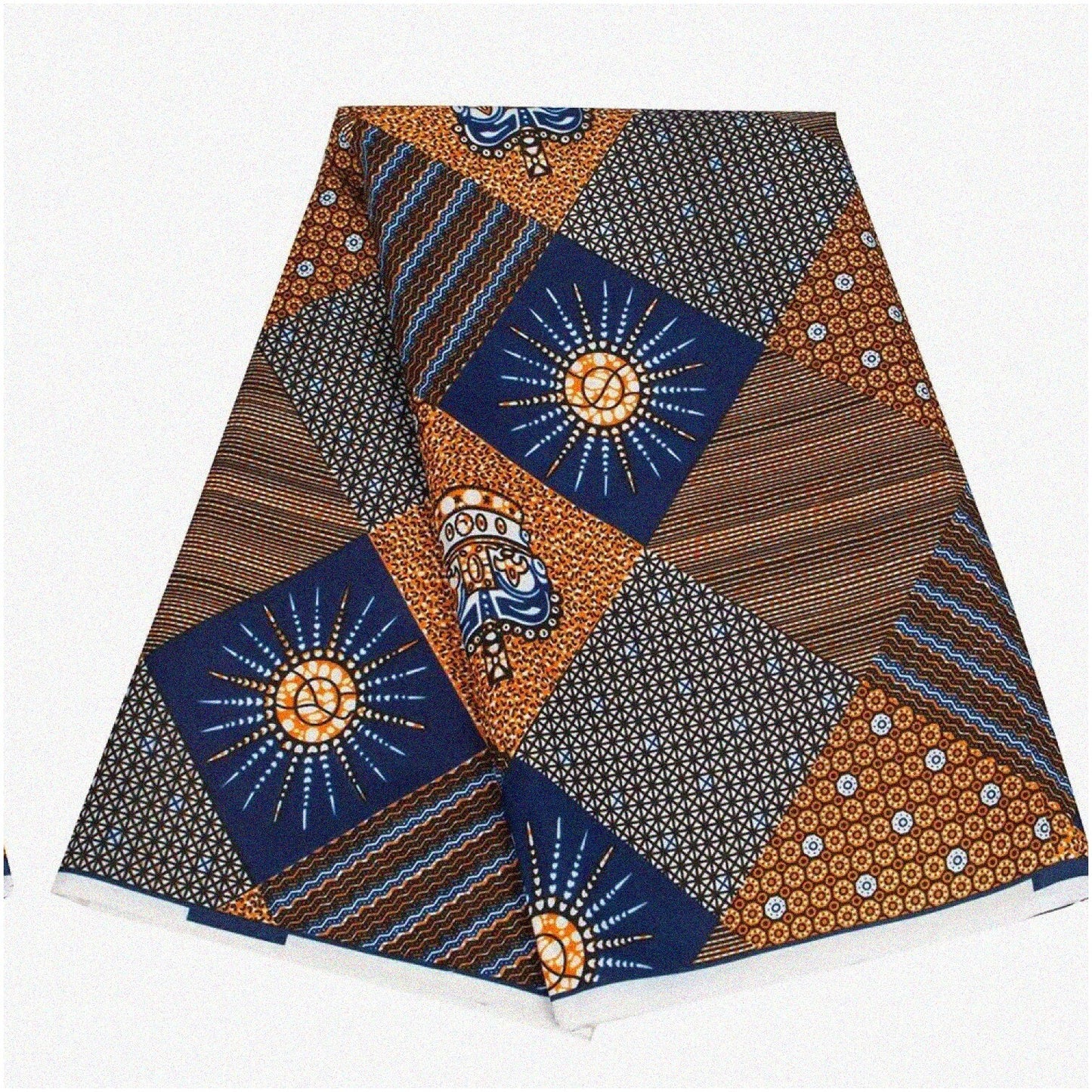 6-Yard Ankara Wax Cloth Vibrant Fabric