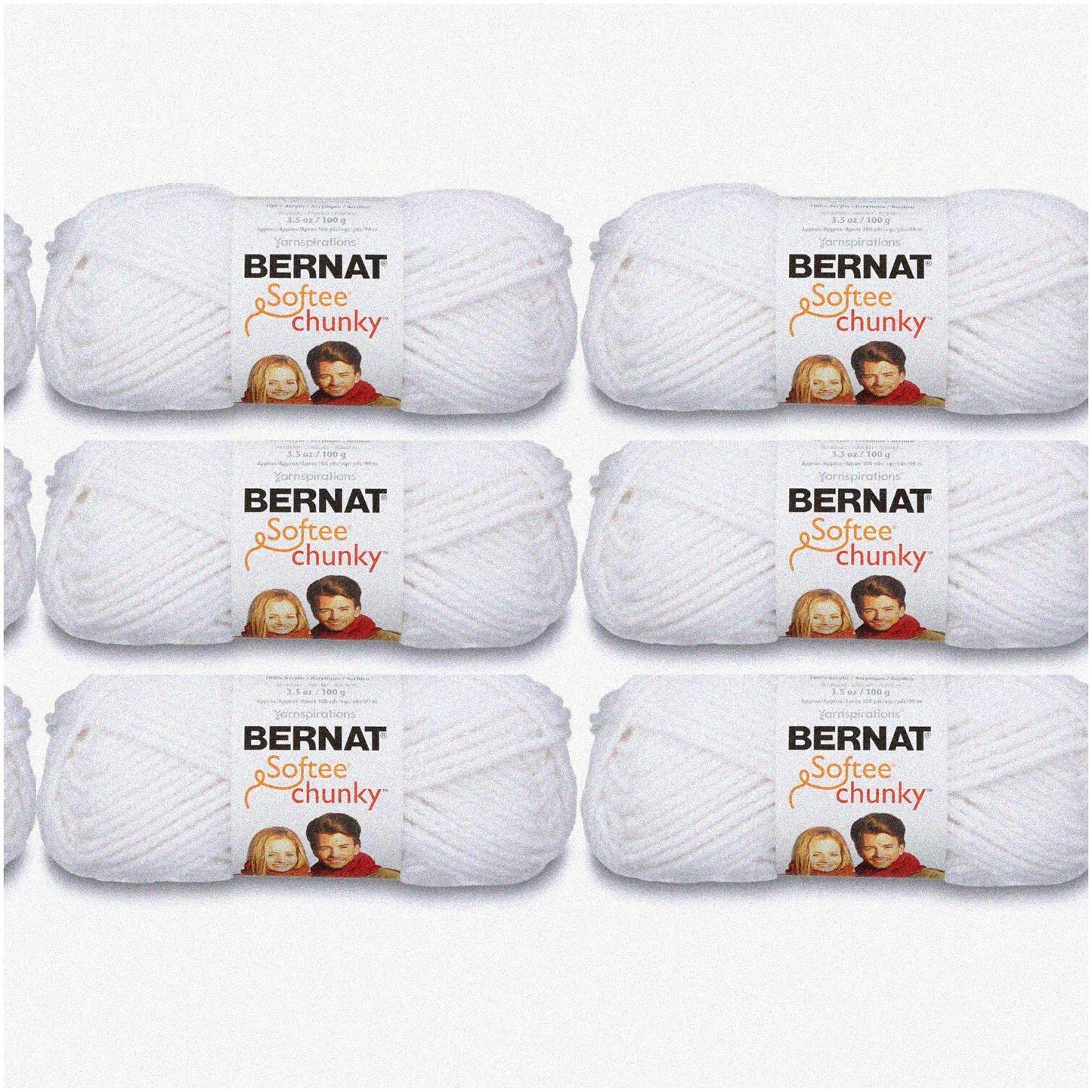 Chunky White Yarn 6-Pack