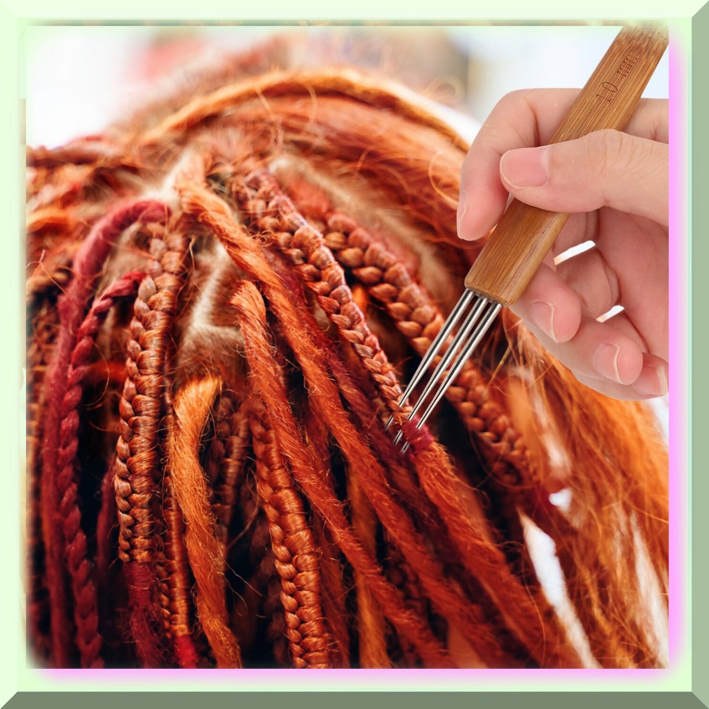 Bamboo Dreadlock Crochet Hook Set 9Pcs