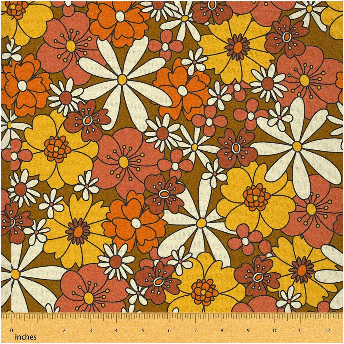 Vintage Daisy Water-Resistant Fabric 1 Yard