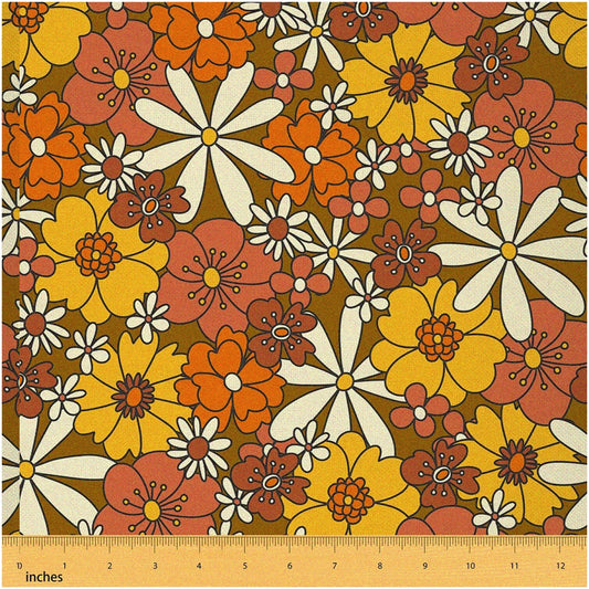 Vintage Daisy Water-Resistant Fabric 1 Yard