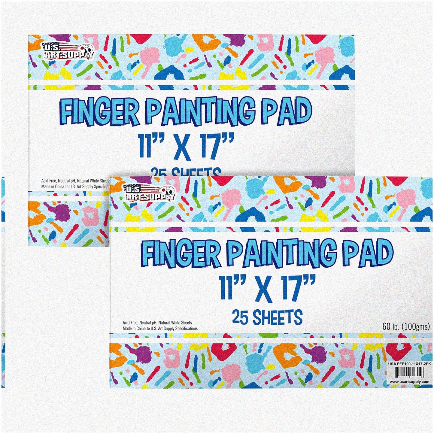 Kids' Canvas Painting Paper Pads 11x17 2 Pack 25 Sheets