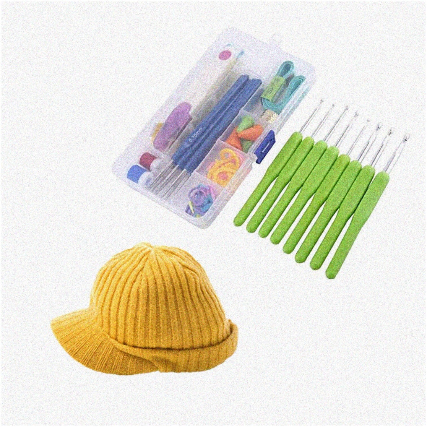 Green Haven Crochet Kit with 52 Hooks in 16 Sizes in Plastic Case