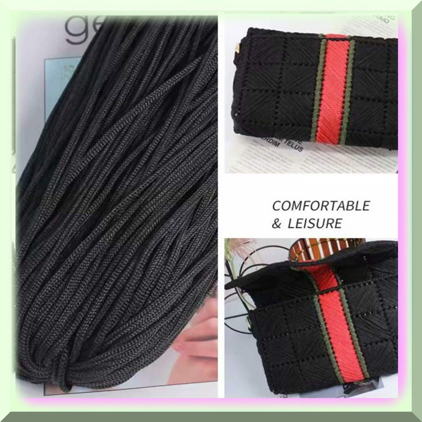 400g Polyester Yarn for Macrame, Knitting, Crocheting
