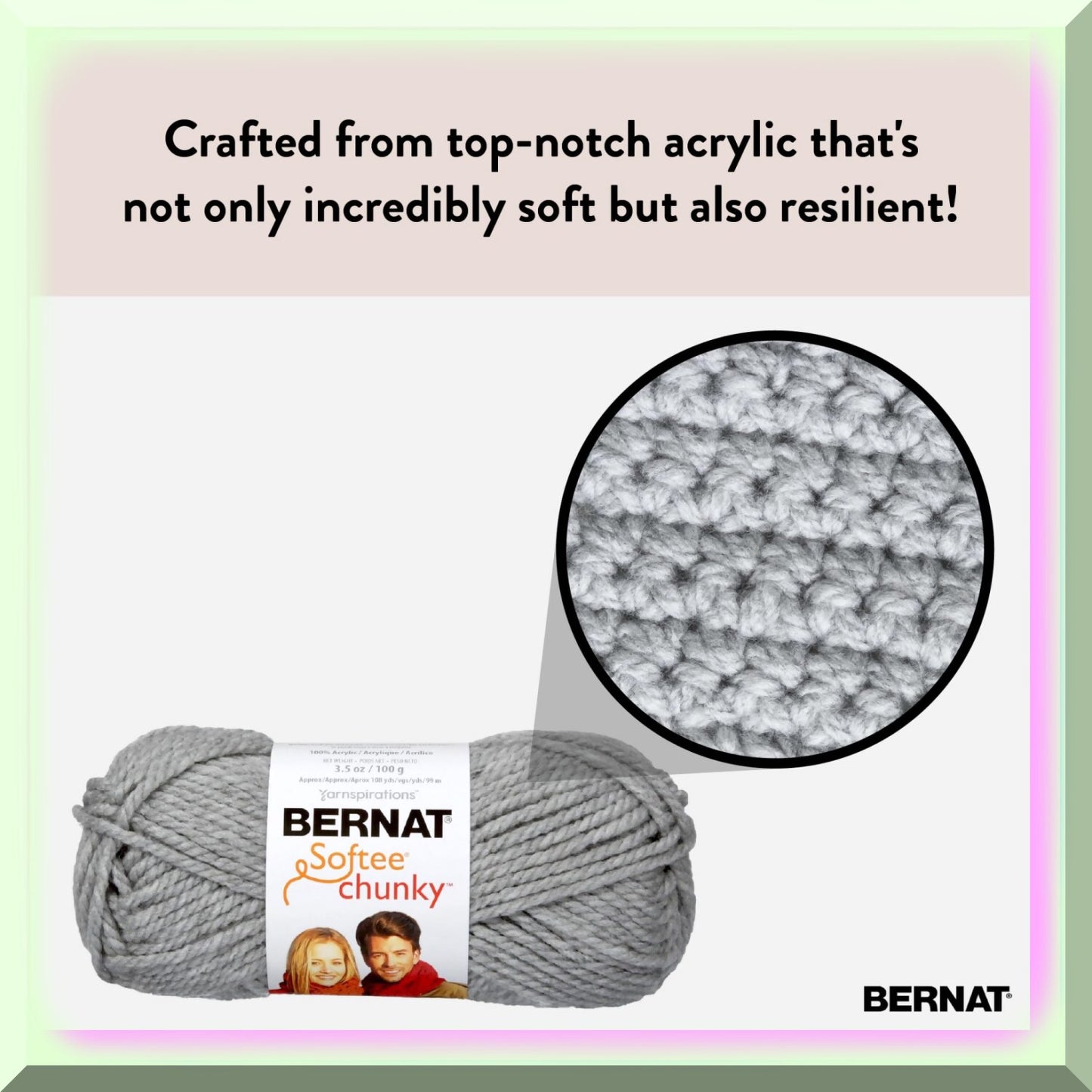 Grey Heather Chunky Yarn 6 Bulk Soft Plush for Crafts
