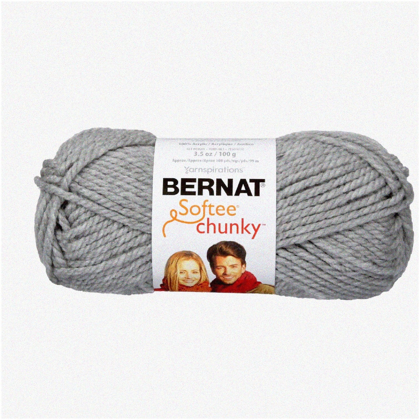 Grey Heather Chunky Yarn 6 Bulk Soft Plush for Crafts