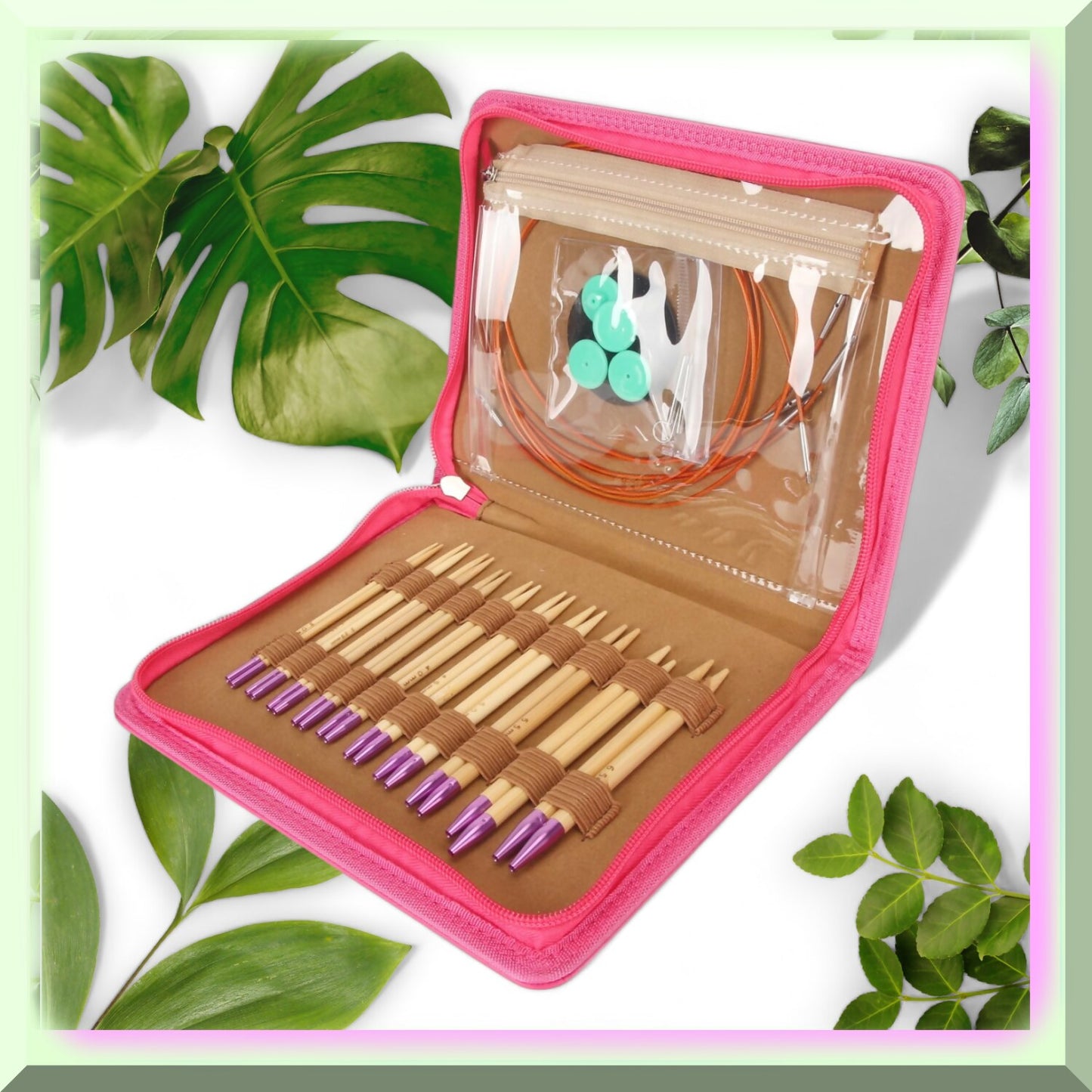 Crafty Loop Kit: Interchangeable Circular Knitting Needles & Crochet Hooks