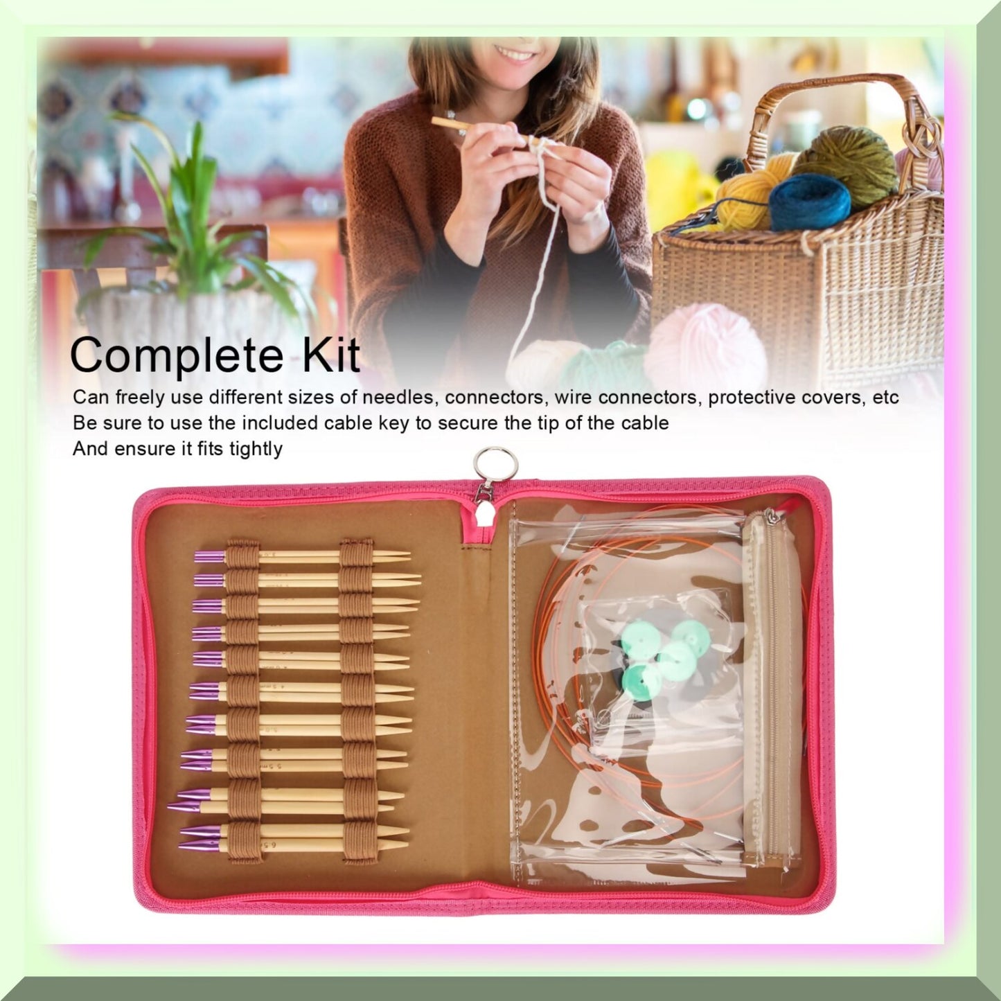 Crafty Loop Kit: Interchangeable Circular Knitting Needles & Crochet Hooks