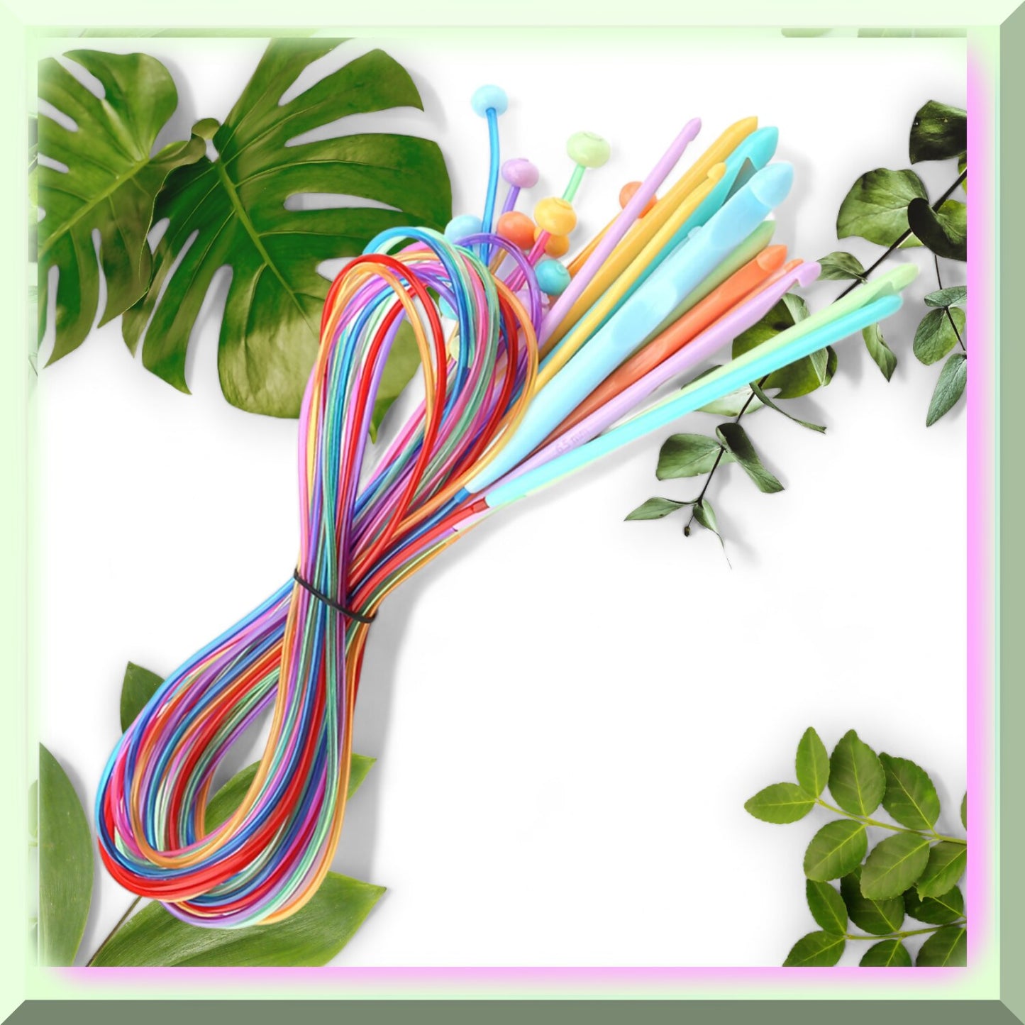 12 PCS ABS Carpet Knitting Needles & Cable Set