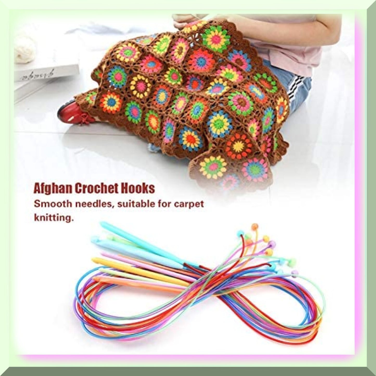 12 PCS ABS Carpet Knitting Needles & Cable Set