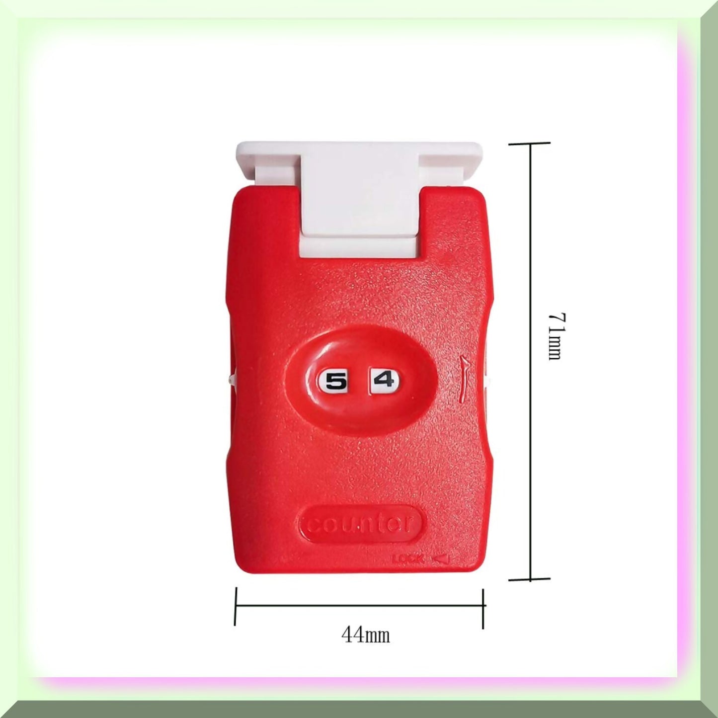 TravelMate Stitch Counter, Red, Portable, 2.81x1.73 inches