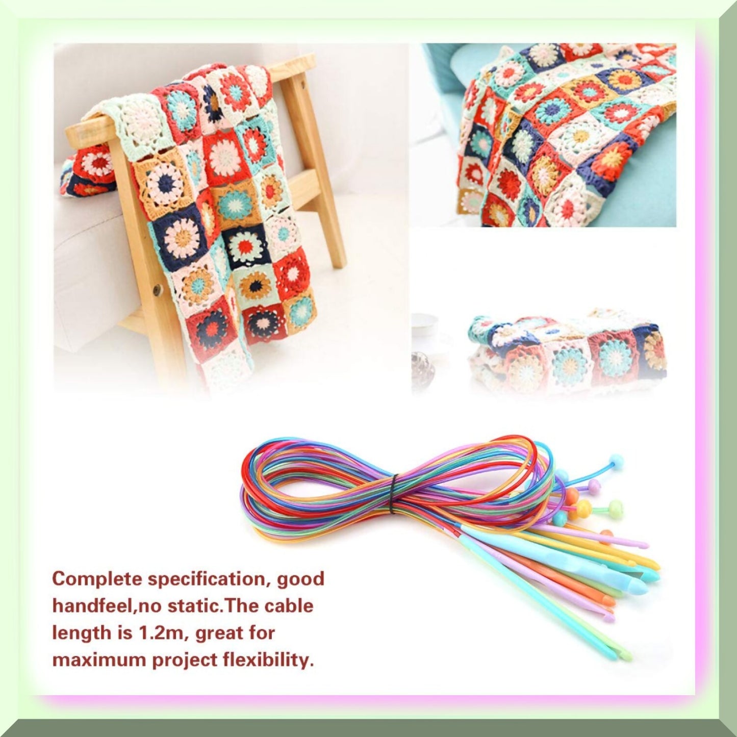 Tunisian Twist Crochet Kit 12pc Set with ABS Hooks