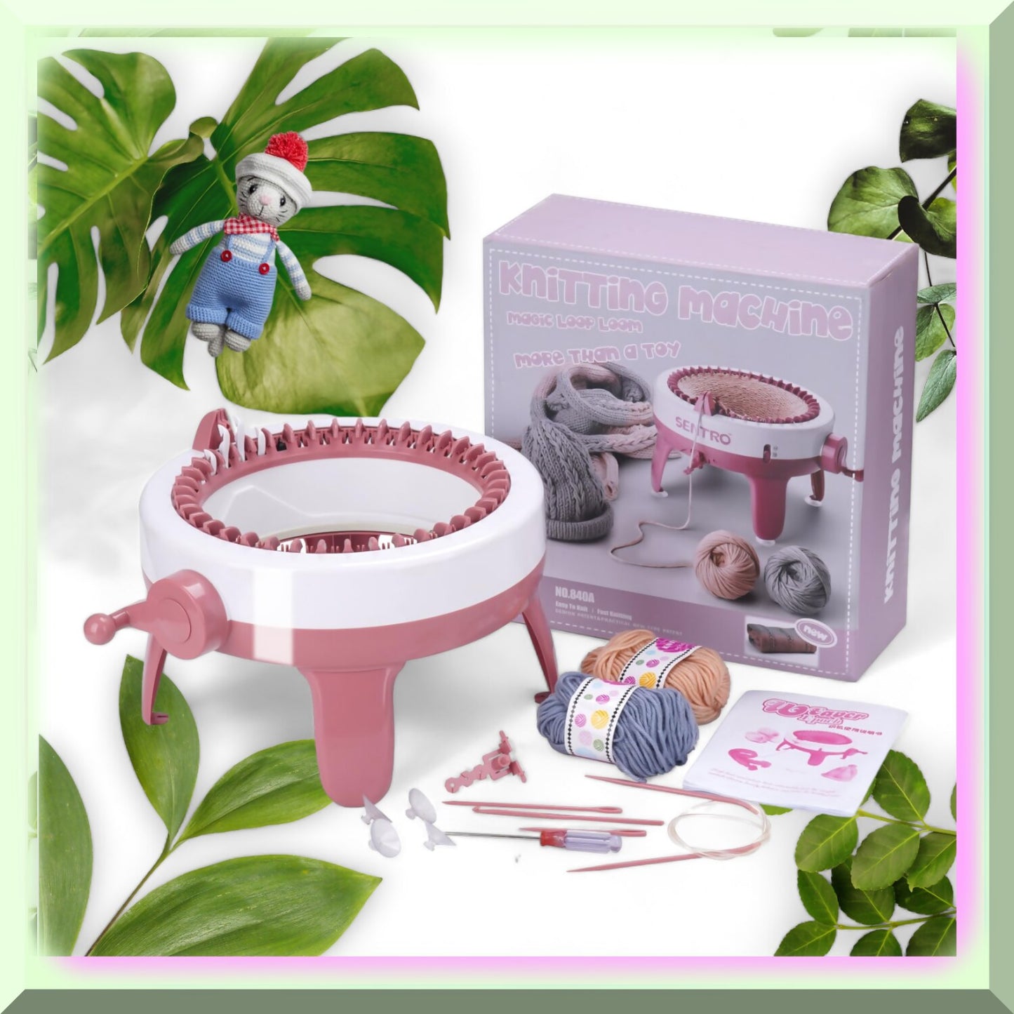SmartStitch 40 Knitting Machine Kit for Adults & Kids