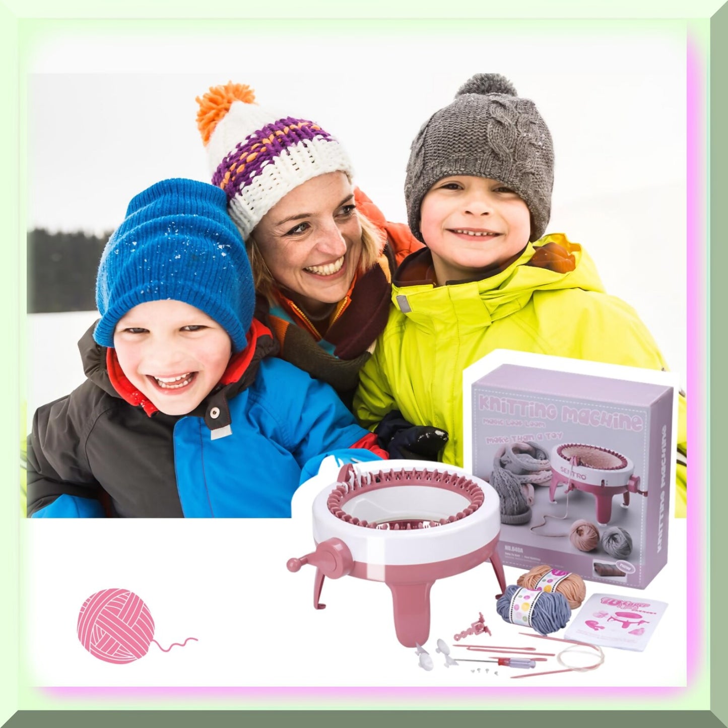 SmartStitch 40 Knitting Machine Kit for Adults & Kids