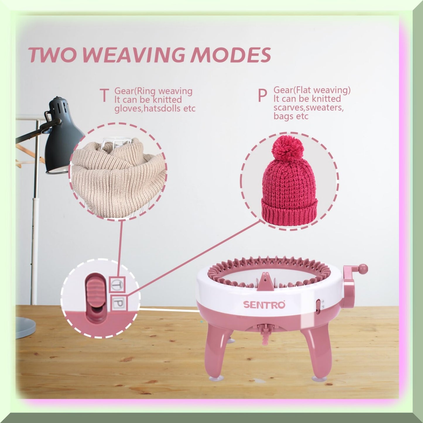 SmartStitch 40 Knitting Machine Kit for Adults & Kids