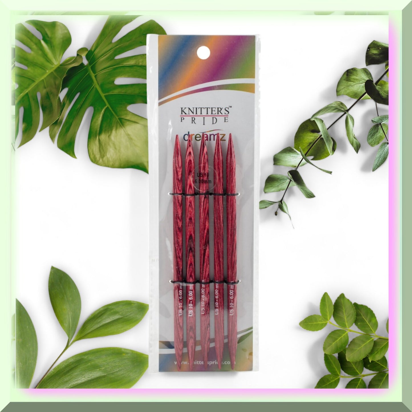 6" Double Pointed Needles Size 10/6mm in Various Colors