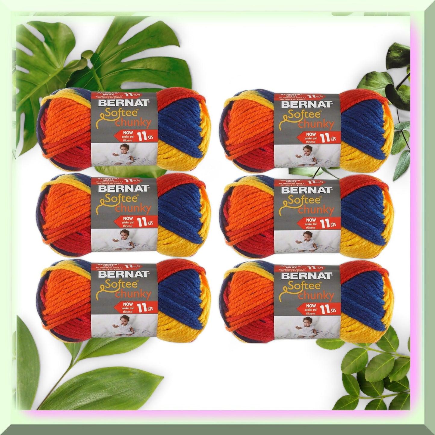 Colorful Kids Crafts Ombre Yarn 6-Pack