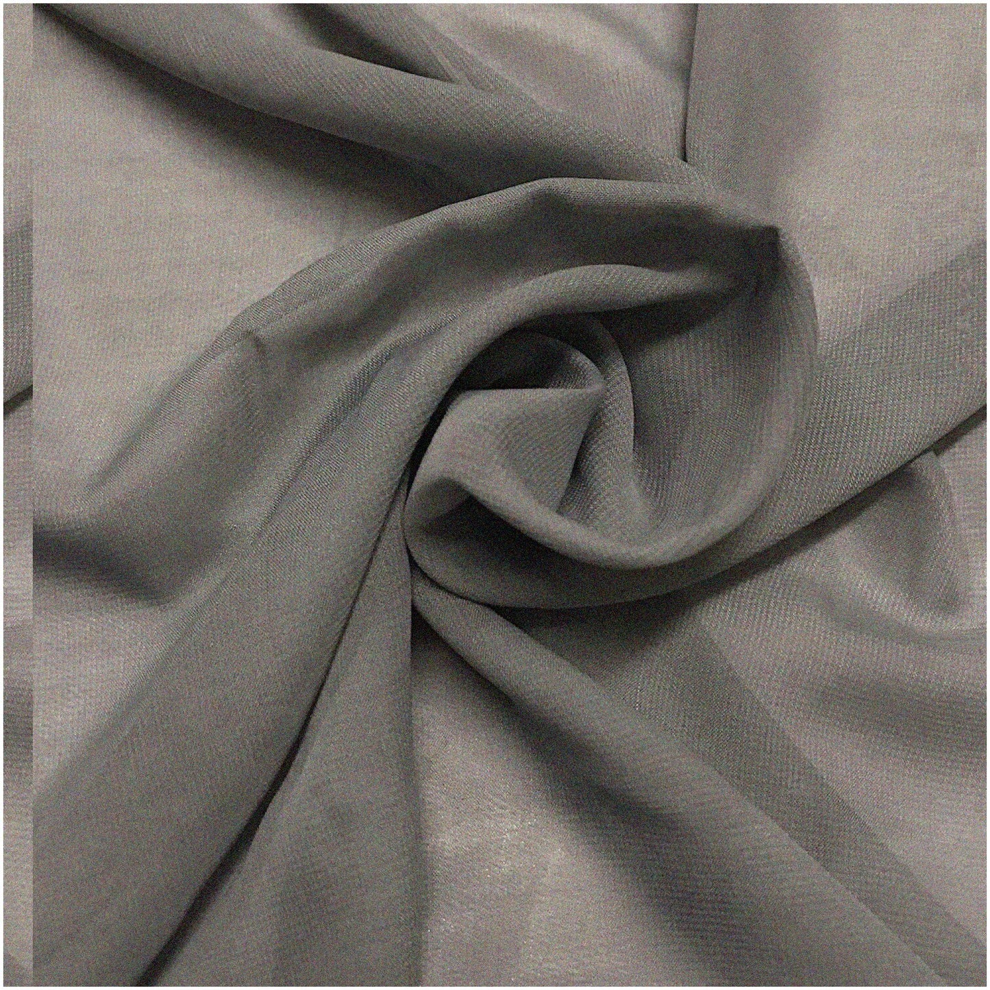 Grey Sheer Chiffon Fabric Roll 59 Yards for DIY Decoration