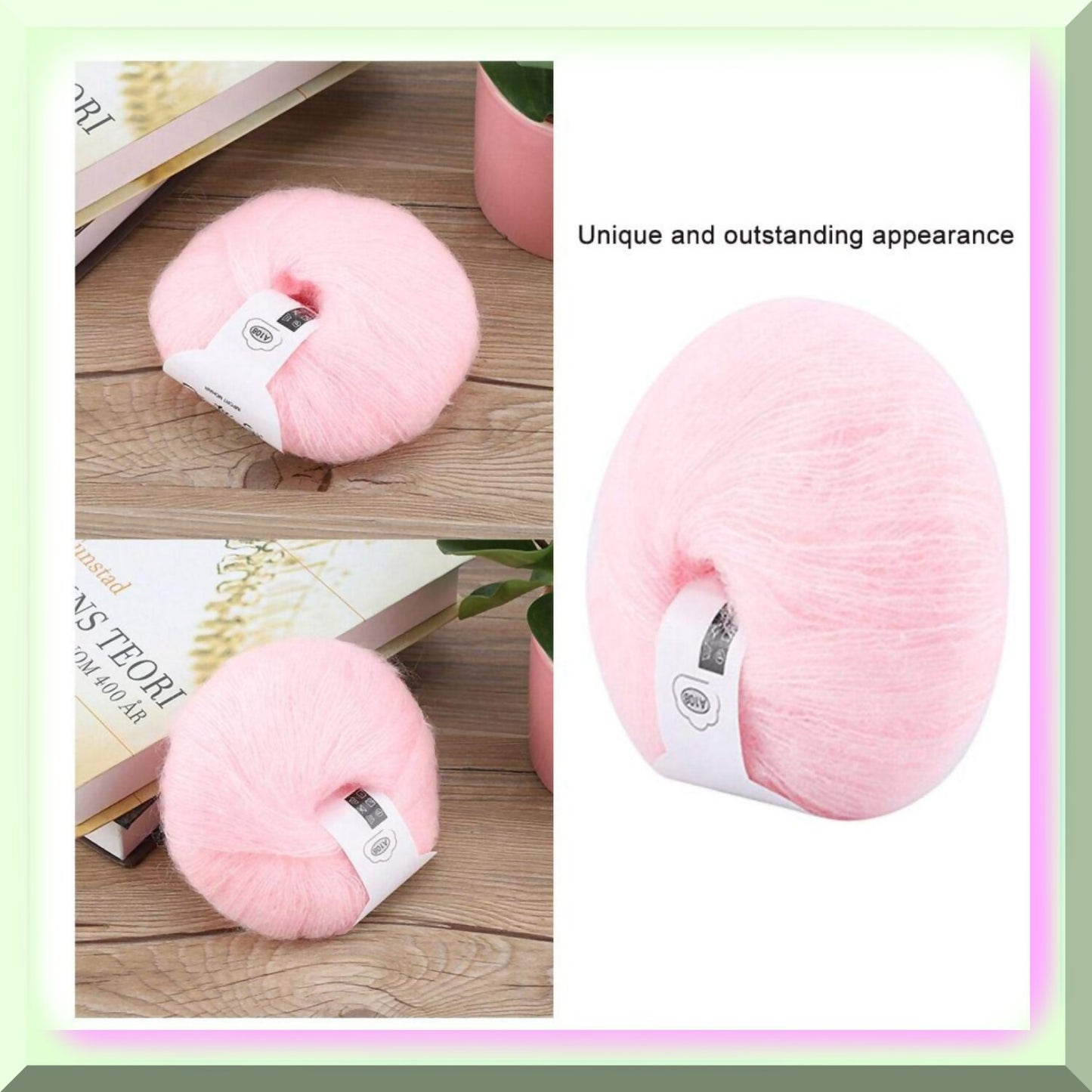 White Wool Yarn for Crocheting and Knitting, 28g