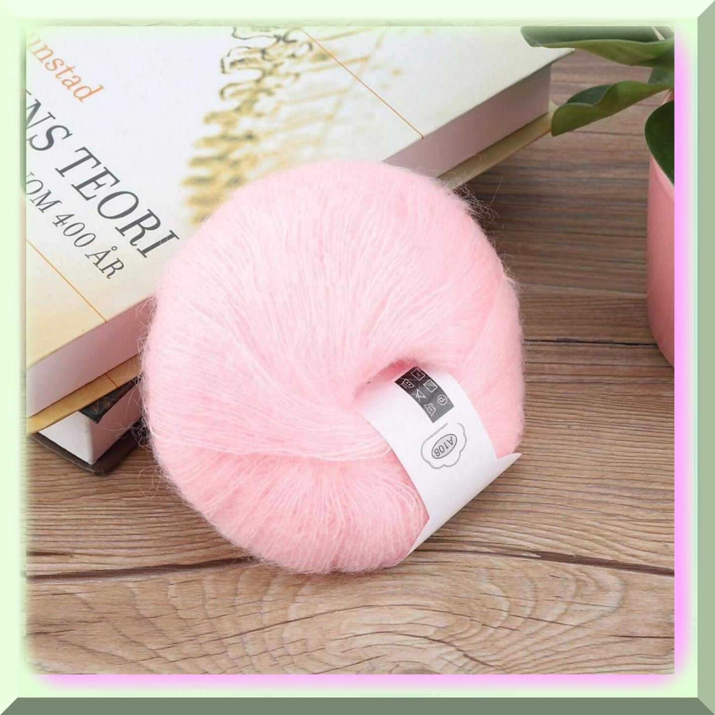 White Wool Yarn for Crocheting and Knitting, 28g