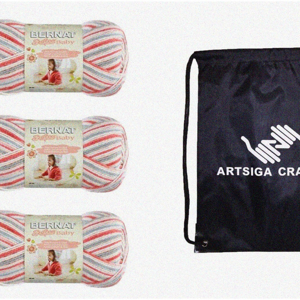 Princess Pebbles Ombre Baby Knitting Yarn 3 Skeins with Project Bag